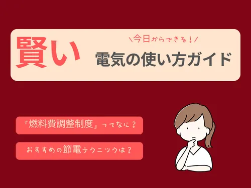 今日からできる！燃料費調整額に負けない賢い電気の使い方ガイド